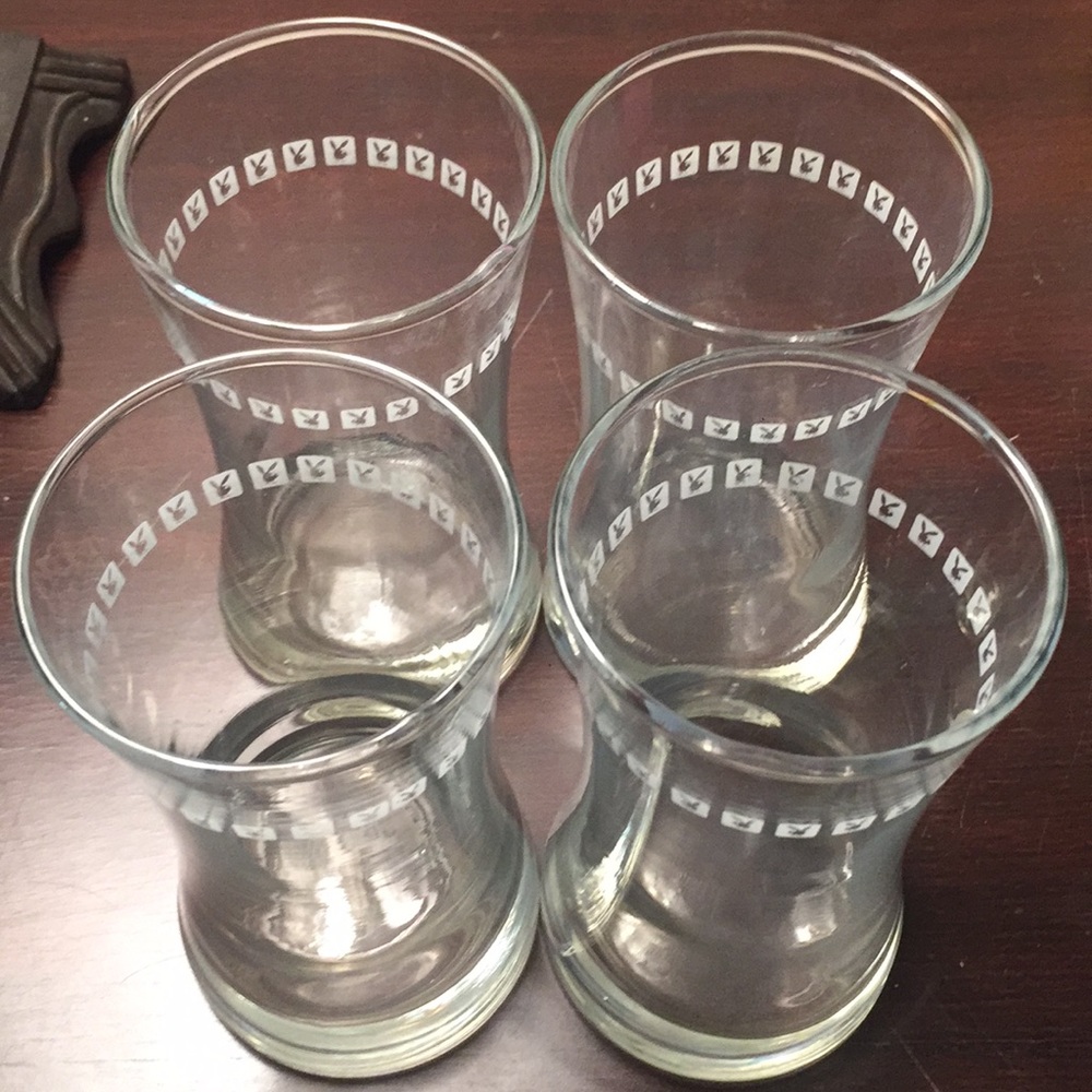 Set of 4 Playboy Glasses